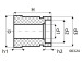 Sealing bush 25,00/37,70/42,50*29,50/38,00 type 1A 