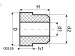 Sealing bush 22,40/31,90/33,70*10,10/16,50 type 1D