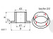 Sealing bush 27,70/29,40/39,00*1,70/14,80 type 5A