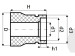 Sealing bush 25,10/32,60/35,9/42,60*11,00/33,00 type 1B