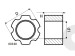 Sealing bush 22,20/31,60/33,50*19,60 type 6E