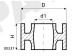 Sealing bush 20,00/30,00/*15,40/18,00 type 6B 