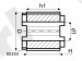 Sealing bush 22,00/28,00/31,80*14,00/24,00 type 6F 