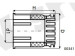 Sealing bush 22,00/29,00/31,00*2,00/32,50 type 7E 