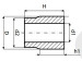 Sealing bush 25,80/33,50/35,20*15,90/40,00 type 18A