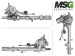 Steering rack with EPS Mitsubishi Lancer X 07-