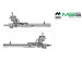 Crémaillère de direction hydraulique VW Golf IV 97-03, Audi A3 96-03, Skoda Octavia Tour 96-10