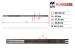 Steering rack shaft (HPS) Peugeot 407 03-11, Citroen C6 05-12