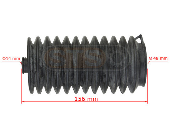 Steering rack dust cover left
