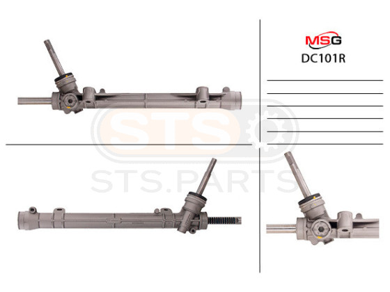Steering rack without steering gear