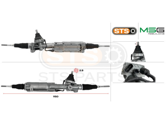 Steering rack with EPS