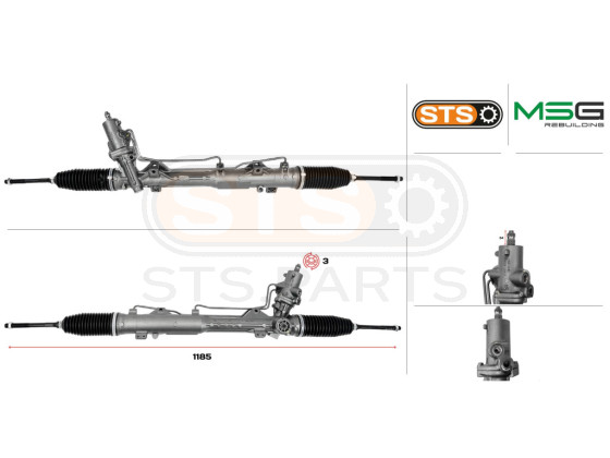 Lenkgetriebe hydraulisch mit stäben