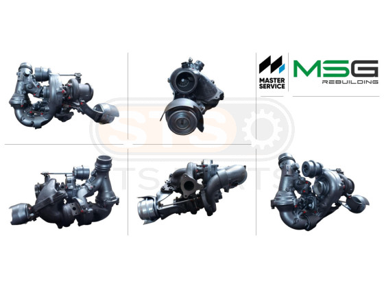 Turbosprężarka (turbina) Bi-Turbo zmontowany