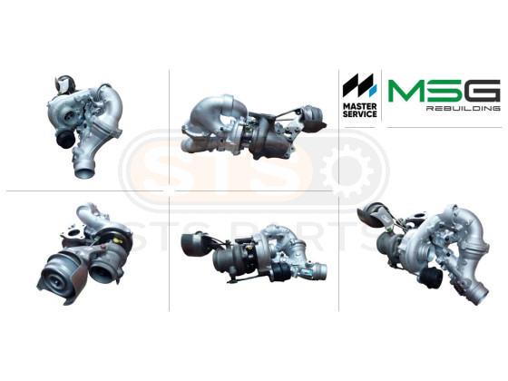 Turbosprężarka (turbina) Bi-Turbo zmontowany
