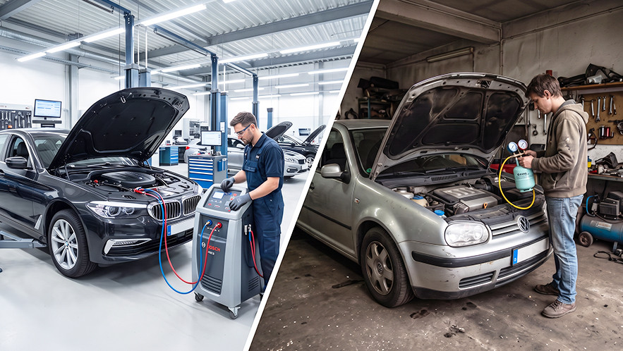 Car air-conditioning maintenance: why shouldn’t you top up the refrigerant ‘by eye’?