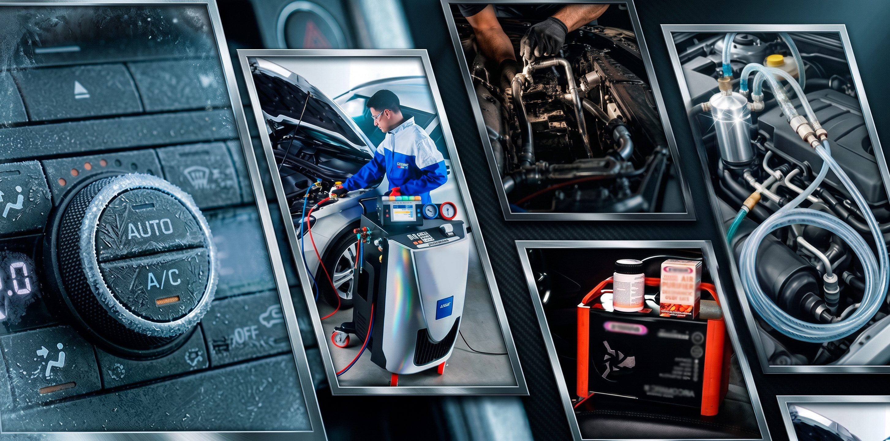 Car air-conditioning service at STS: refilling and repairs for a comfortable journey