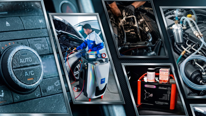 Car air-conditioning service at STS: refilling and repairs for a comfortable journey